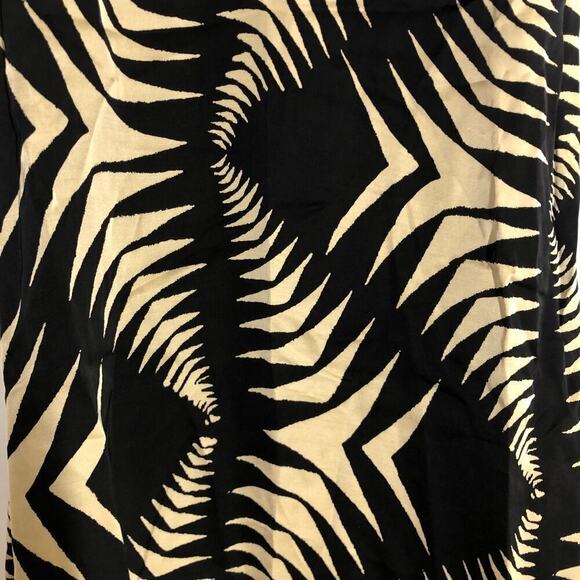 ba&sh Napi Dress Geo Print V Neck Backless Slip Midi Noir Black Tan NWT Large - Picture 8 of 15